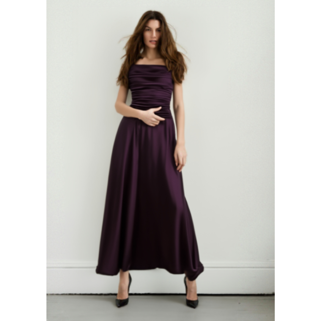 Kadın Abiye Elbise Mor Renk